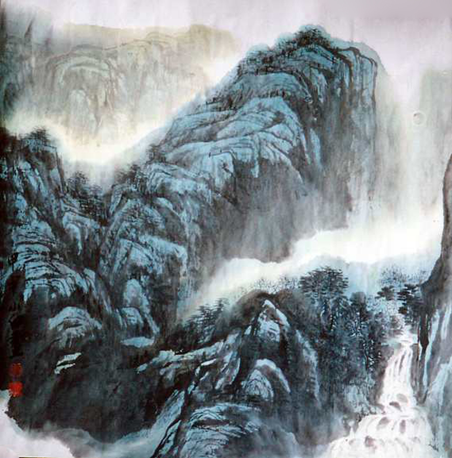 李小白画家《山峰千万重 云雾地连天》(下)