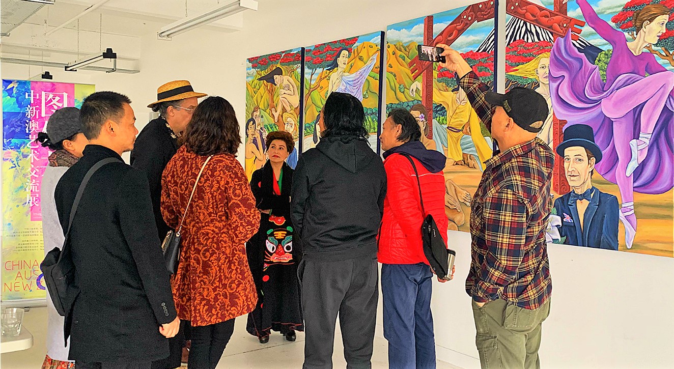 国际展讯 || 浓园"图像共生"艺术代表团与惠灵顿著名艺术家交流