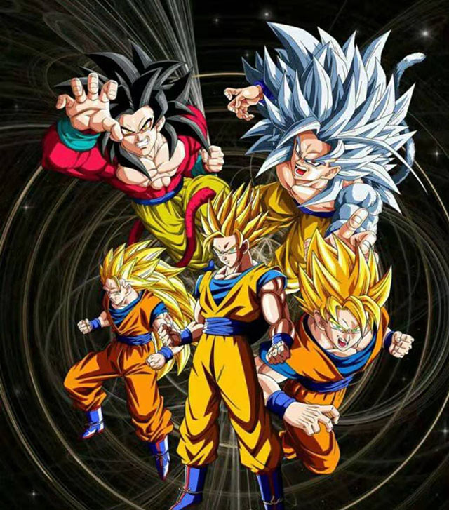 龙珠图集赛亚人大集合贝吉塔王变身超赛