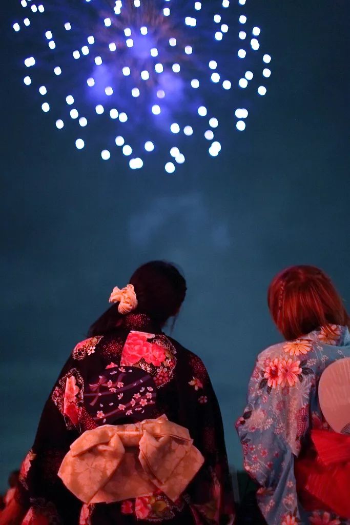 小女花火夏日祭烟花图片