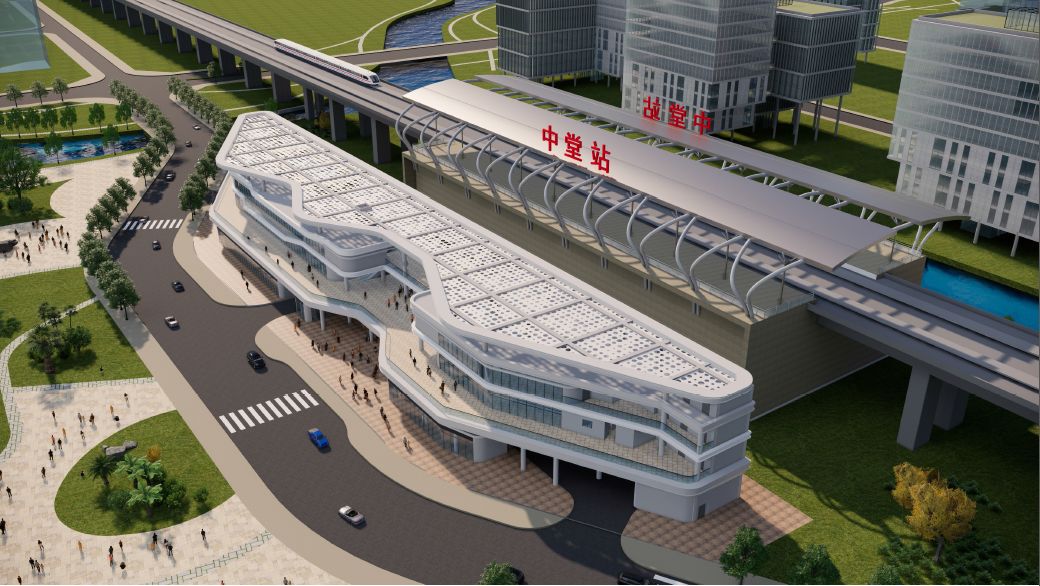 下一站中堂2分半钟一趟车扫码进站穗莞深城际即将开通