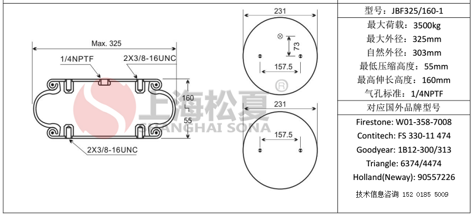 凡士通W01 358 7008单曲空气气囊弹簧 康迪泰克FS330-11减震橡胶气囊_搜狐汽车_搜狐网