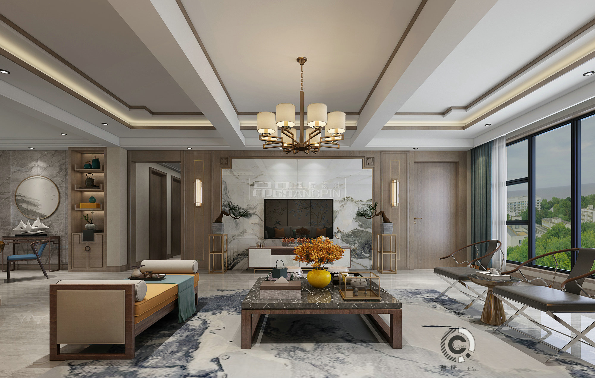 贵阳清镇150平米户型,新中式风格装修设计案例!