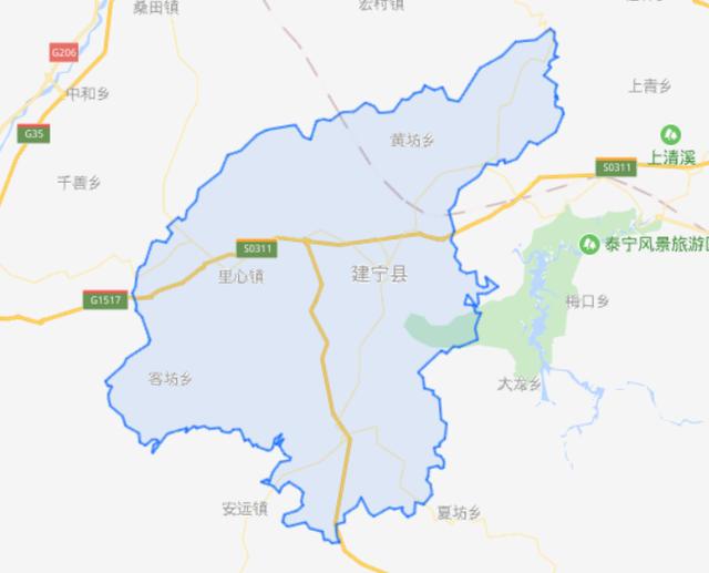 建宁县乡镇分布图图片