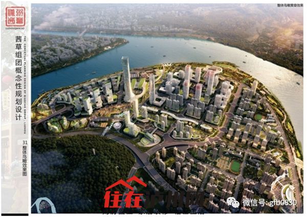 根据规划图,我们可以看出,整个茜草半岛的住宅用地并不多,更偏向于