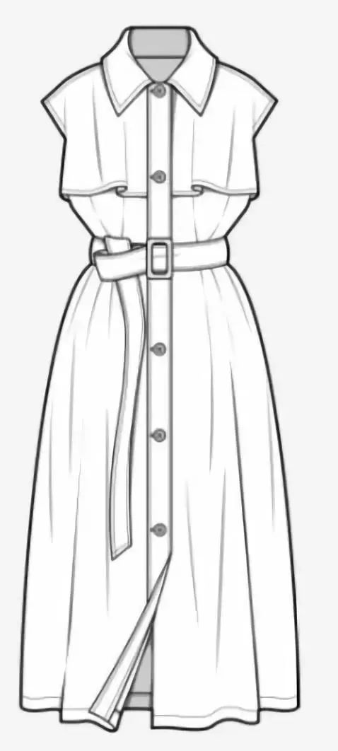 280例服装工业款式图线稿模板合集拿去参考