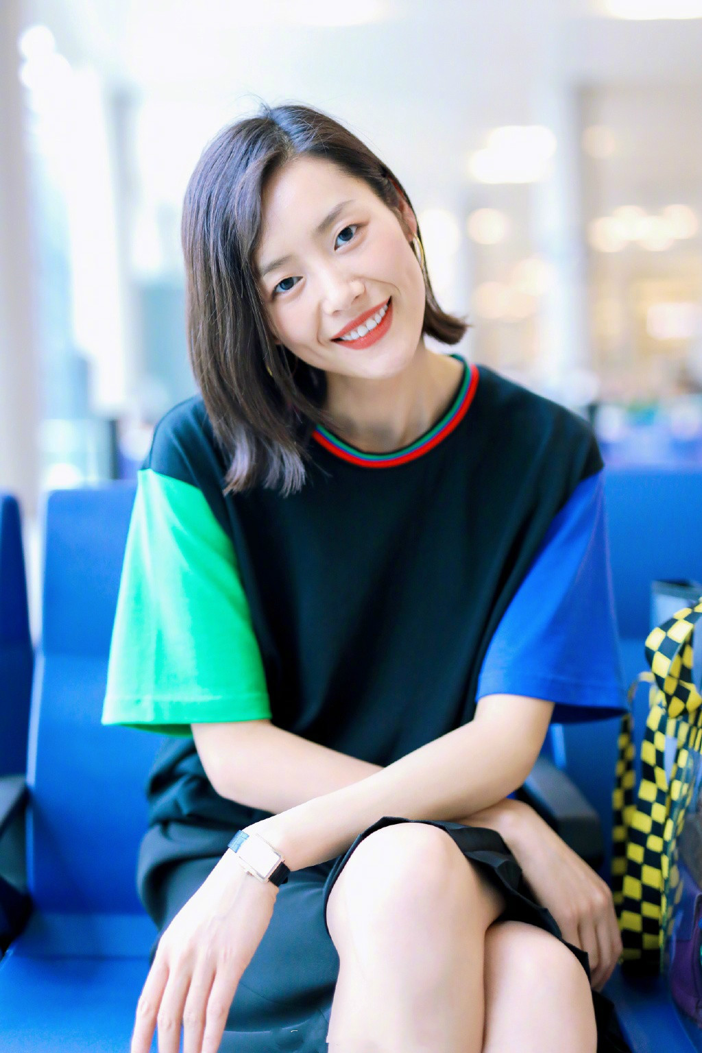 超模刘雯现 一身运动风