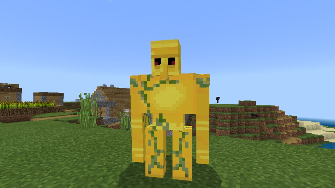 新村庄不能只靠铁傀儡守护!让我们的钻石傀儡登场吧!_红石