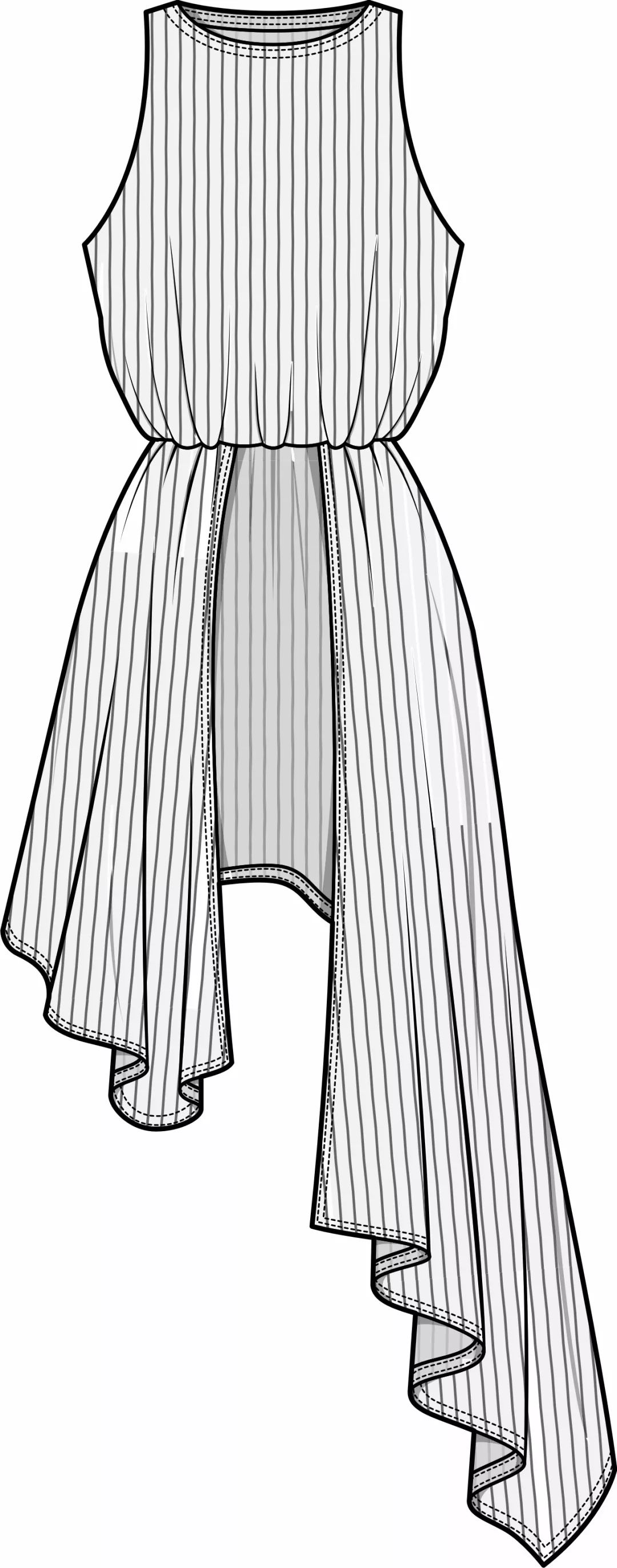 280例服装工业款式图线稿模板合集拿去参考