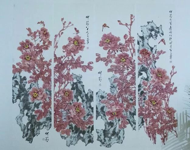 邵仲节先生部分画作展示画展现场此次画展以写意牡丹为主题,共展出