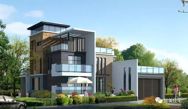 10款现代风格的别墅效果图,建一栋时尚的住宅,永葆年轻心态_外观
