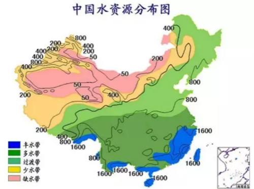 世界陆地水体覆盖地图按人均中国淡水资源落后于世界平均水平