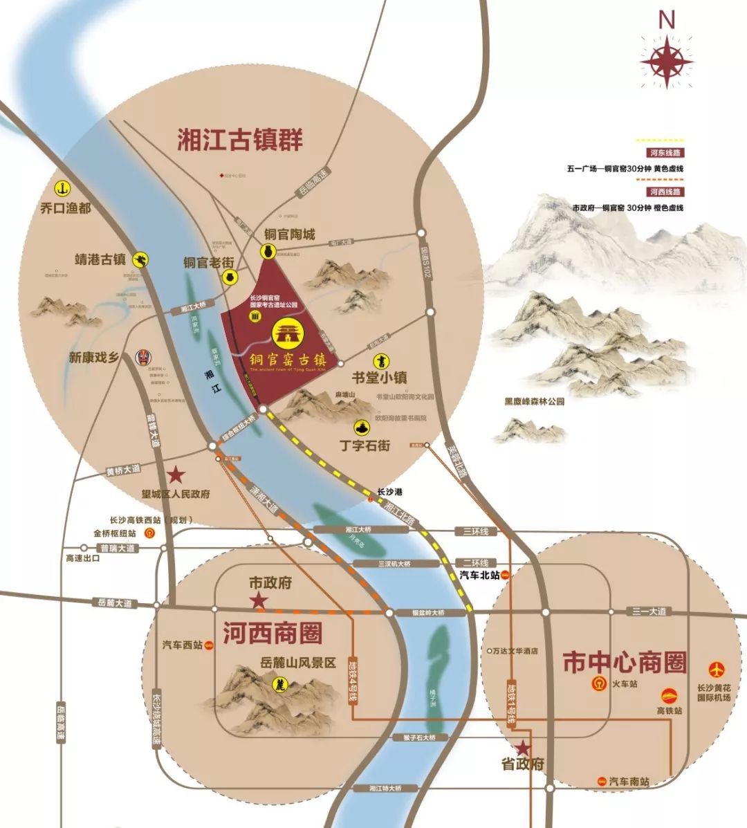 新华联铜官窑古镇地图图片