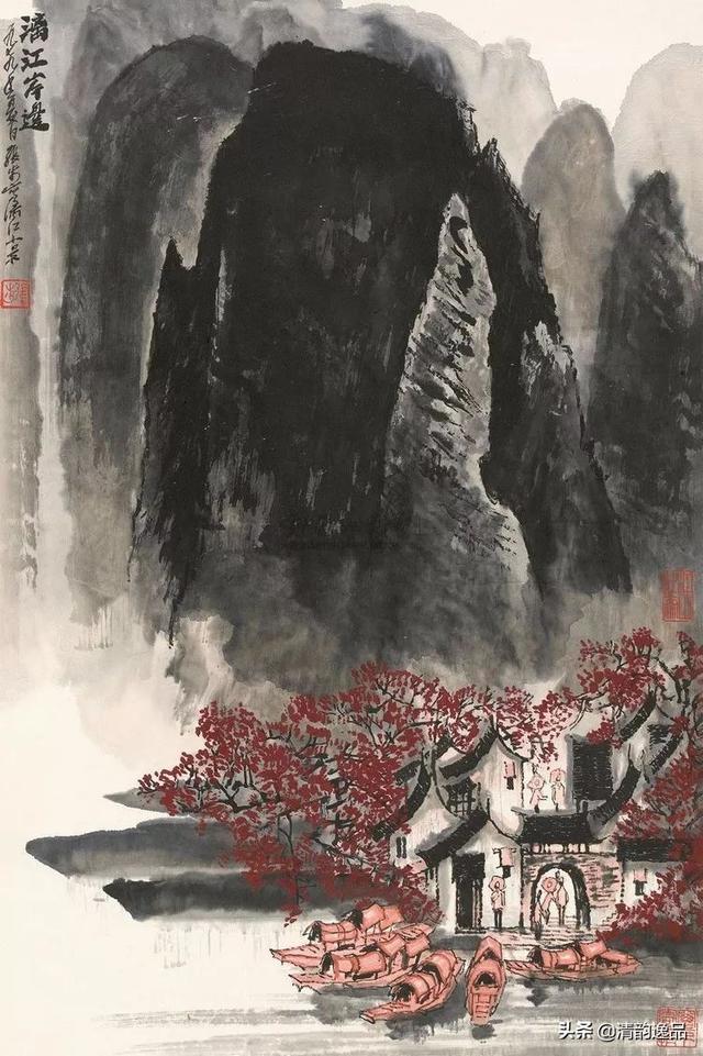 当代画家张步彩墨山水画欣赏