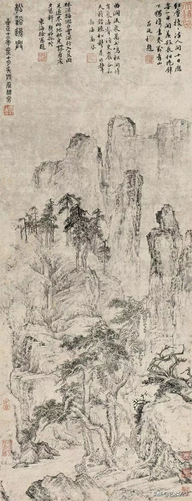 元代画家唐棣山水画赏析