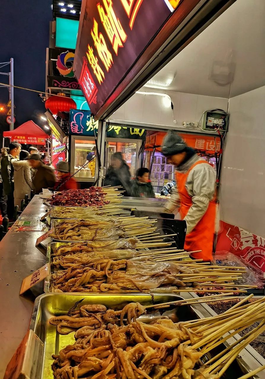 长岛明珠广场夜市图片