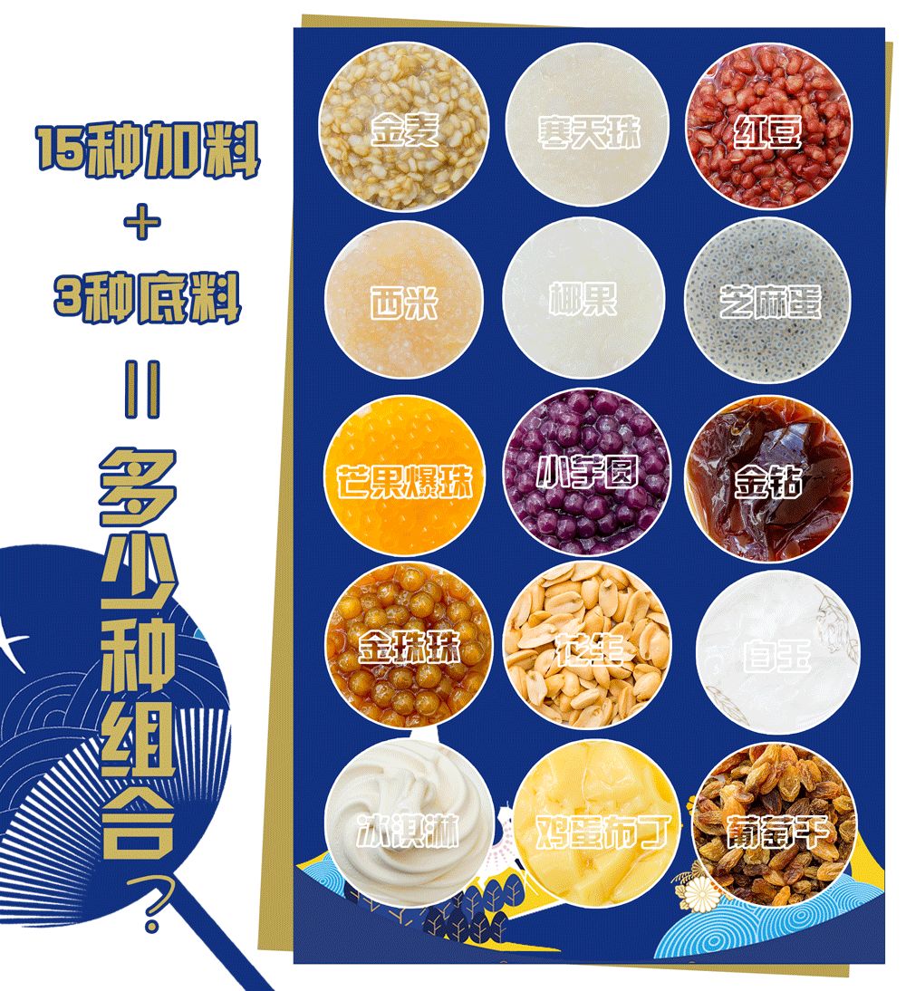 小编最爱喝的招牌"一杯大满贯",原萃茶 鲜奶 8种配料,一口喝下去,只有