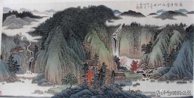 当代画家宋玉麟山水画作品欣赏