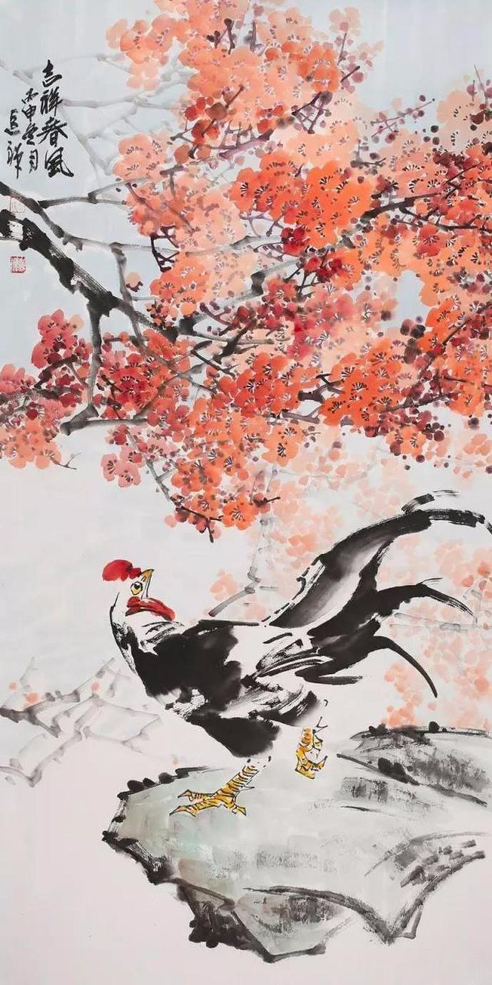 追禅梁建甫先生花鸟作品欣赏