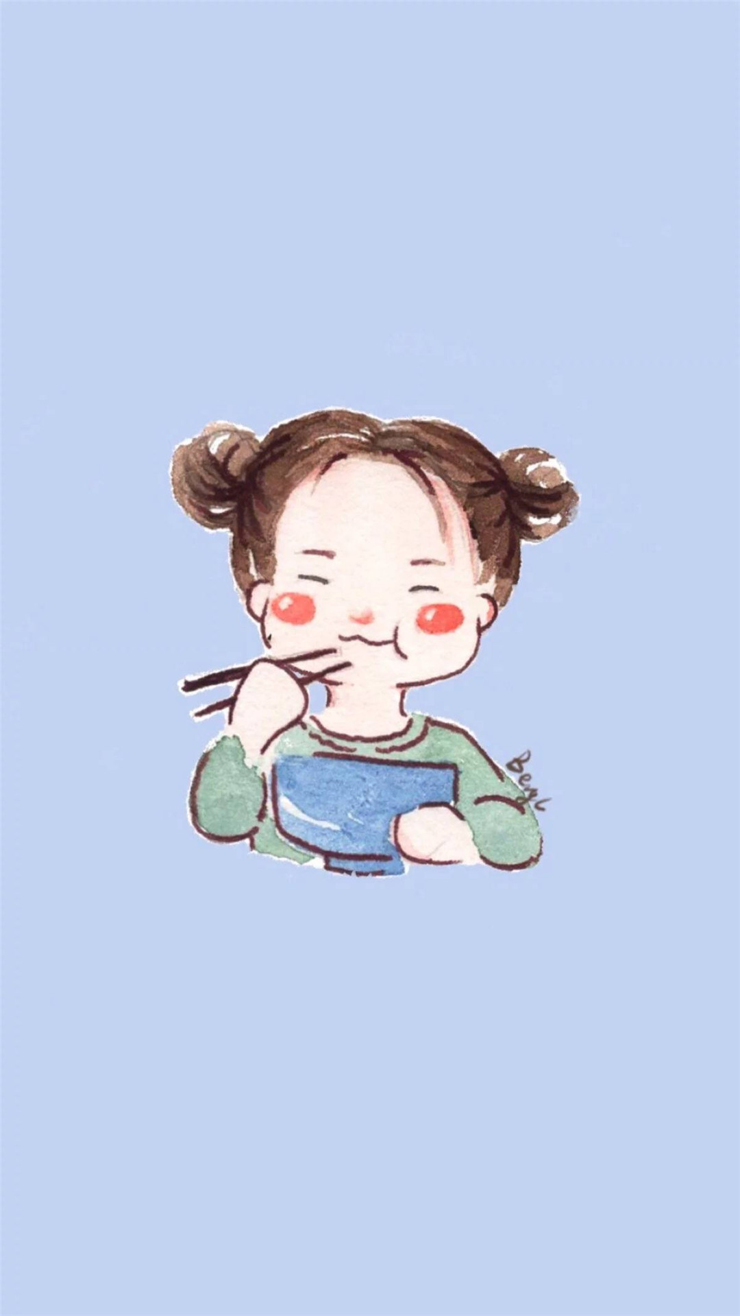 创意清新文艺简约插画图片高清手机壁纸