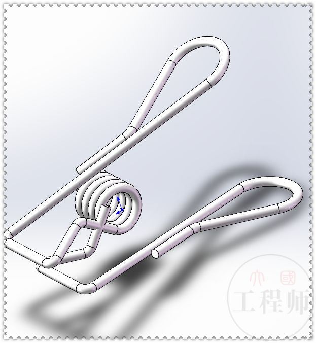 【干货分享】用solidworks建模一个弹簧夹子