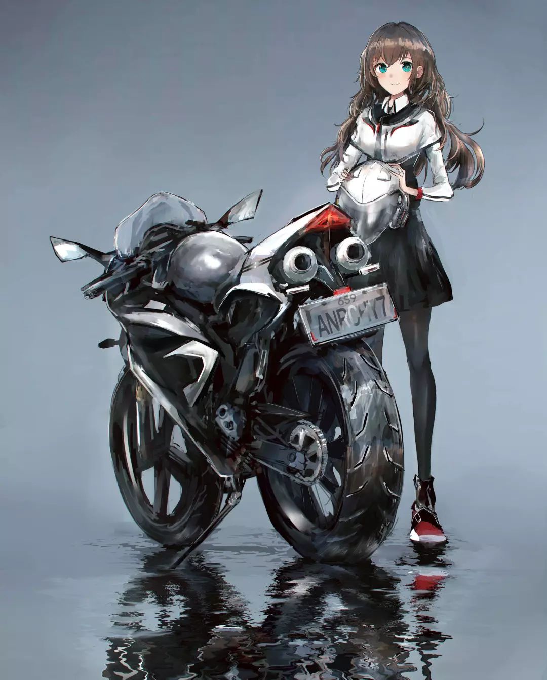 帅气逼人尽显女汉子风情机车少女特辑