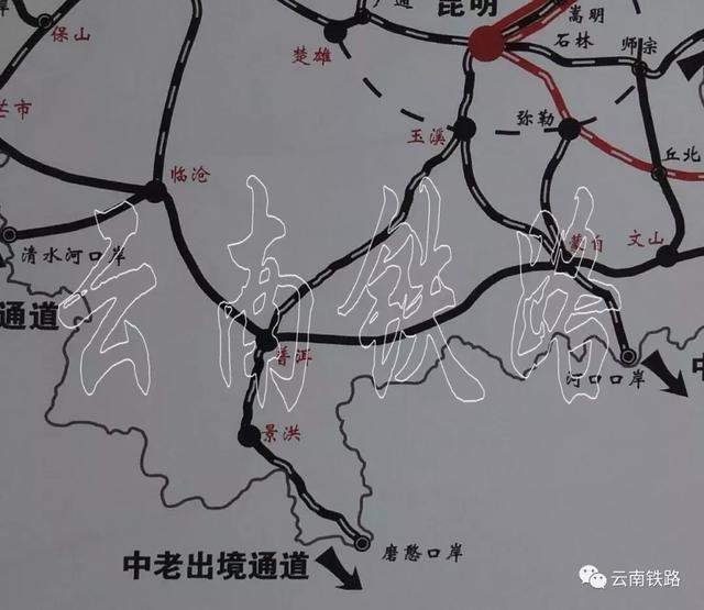 玉磨铁路景洪线路图图片