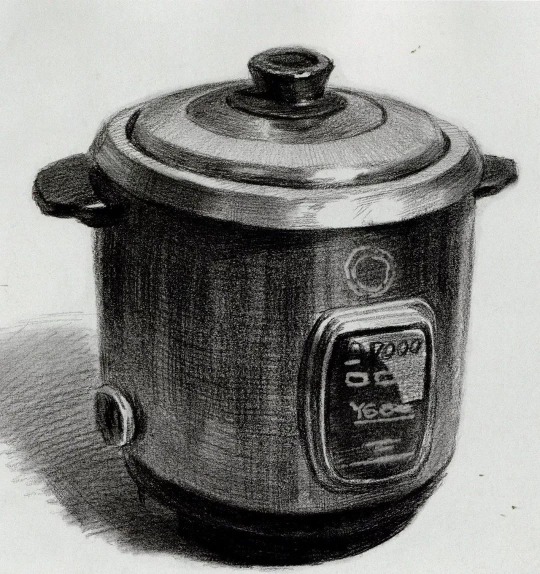 超强干货丨素描静物之不锈钢物体