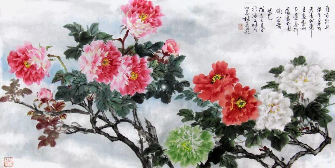 梅若先生作品欣赏:梅若先生的写意花鸟画作品,无不透露出他清正,纯淳