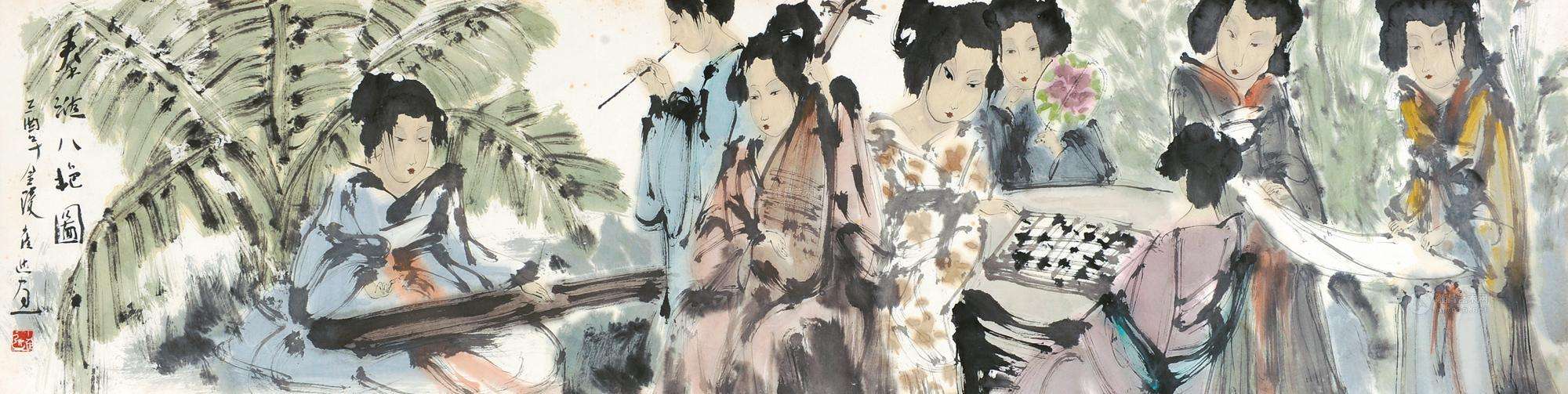 2 秦淮八艳图,源自网络六,美食西安与南京,都是八珍玉食之地,一个回民