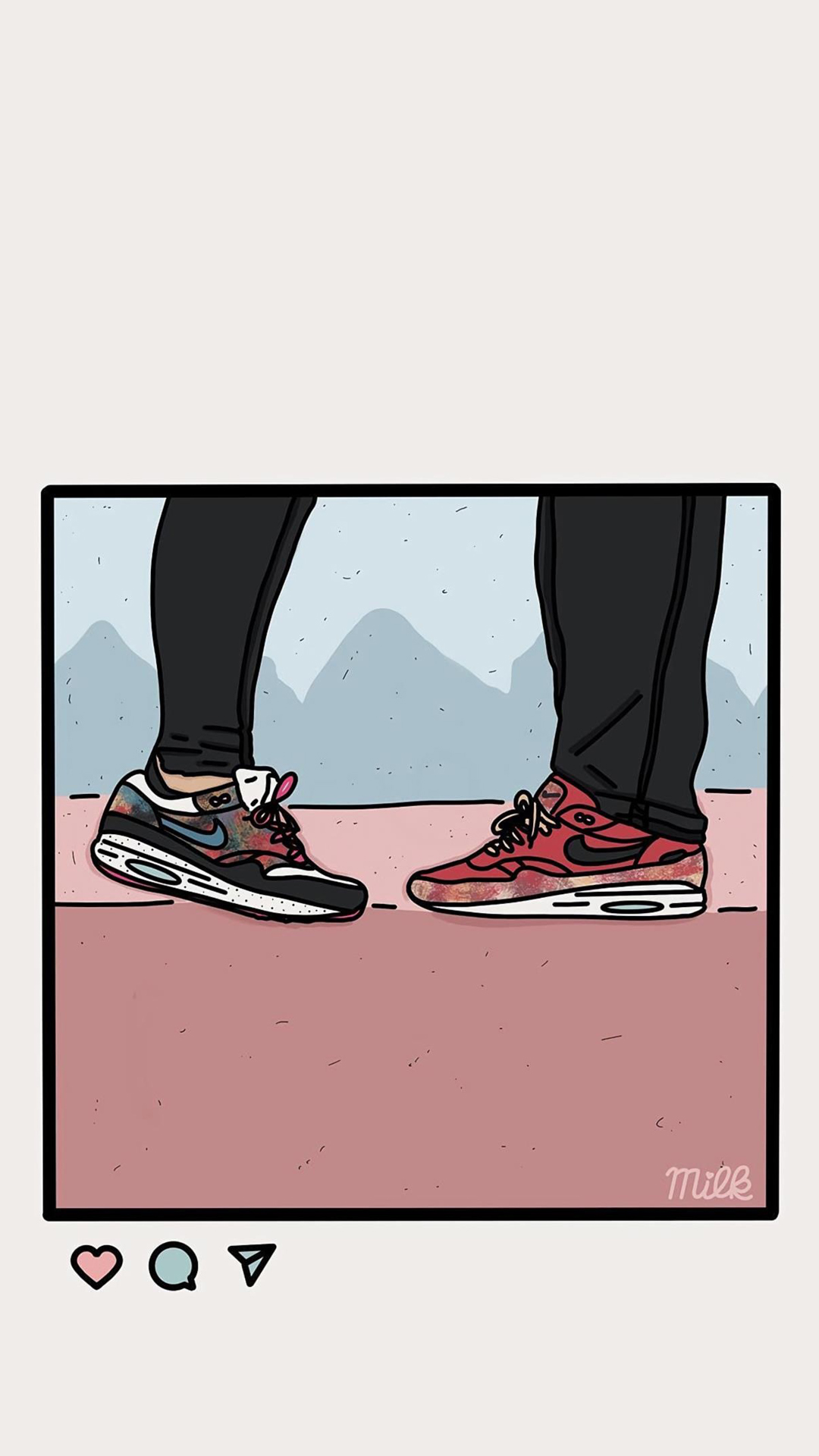 创意潮流鞋子插画个性图片手机壁纸