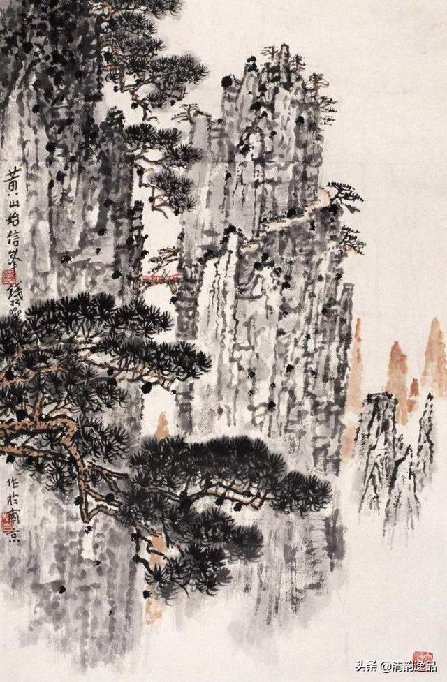 当代山水画主要代表人之一国画大师钱松岩早期山水画作品选