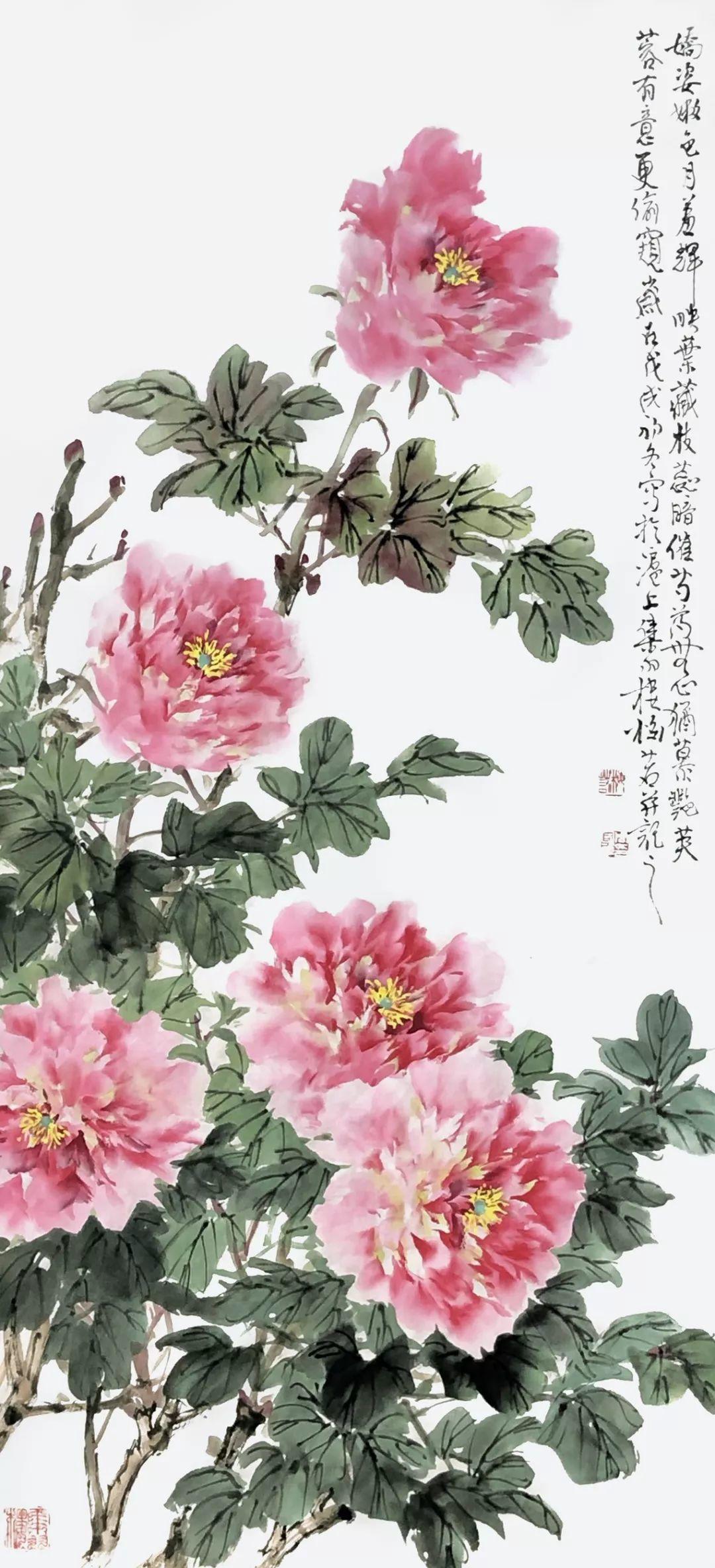 梅若先生作品欣赏:梅若先生的写意花鸟画作品,无不透露出他清正,纯淳