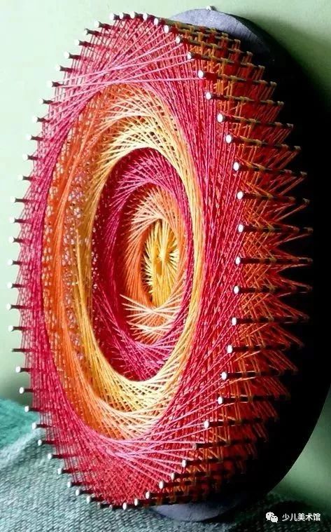钉线画也称手工绕线画暑假diy一下吧
