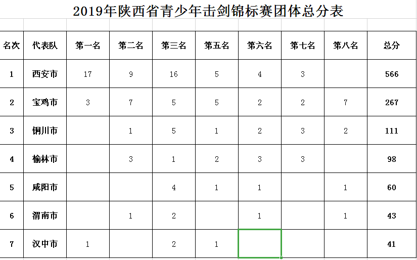 赛事速递2019年陕西省青少年击剑锦标赛落幕