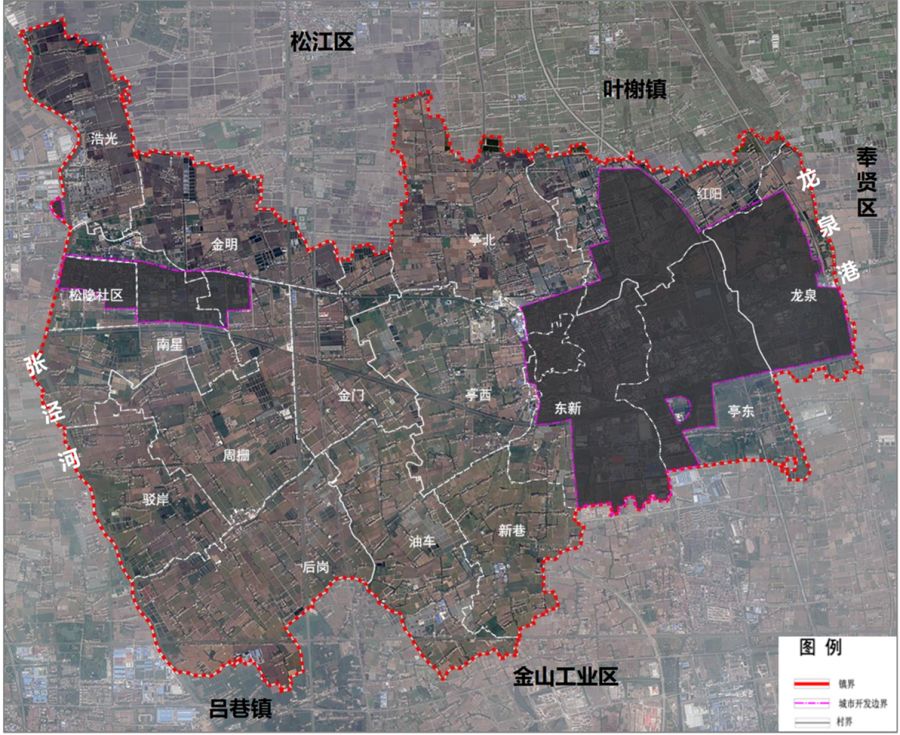 本单元范围为亭林镇行政管辖区城市开发边界外的区域,规划面积60.