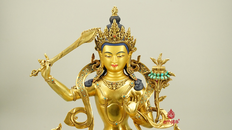 尼泊尔释迦族佛像中,这尊文殊菩萨的工艺是什么级别?