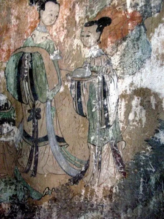 山西平遥镇国寺三佛楼壁画