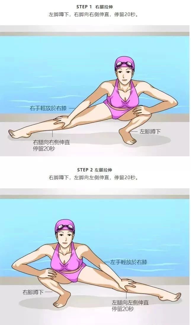 游泳前如何做准备运动,游泳结束如何做拉伸运动?