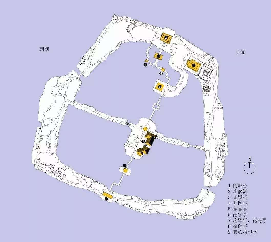 图 16 今三潭印月平面图