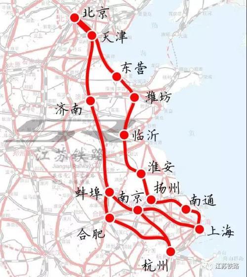 經過南通一路向北到北京,京滬高鐵二線有新消息