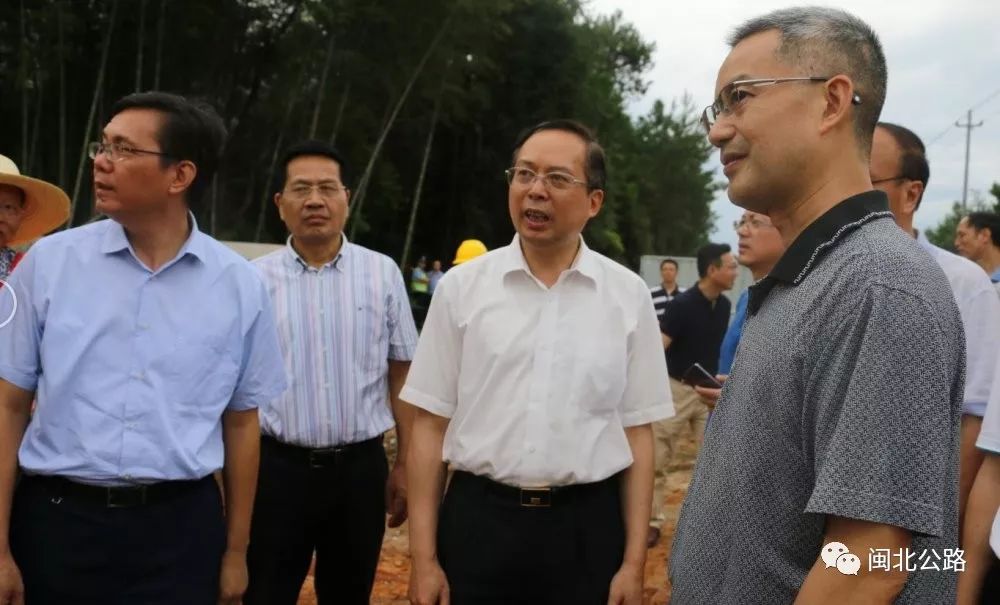 省交通厅厅长黄祥谈到邵武检查指导国省道灾毁重建工作