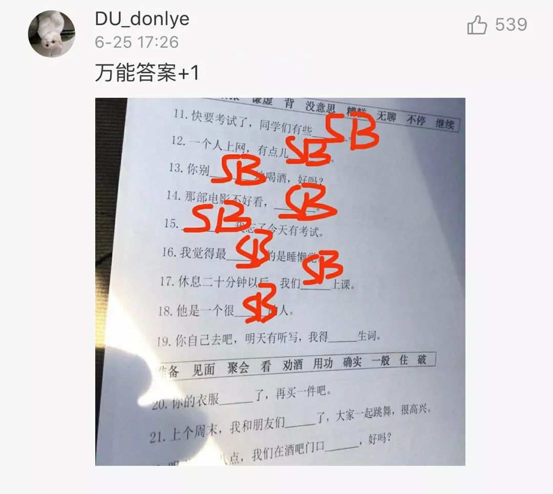 这份外国人考的中文试卷你会做吗