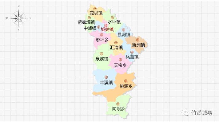竹溪县各乡镇分布地图图片