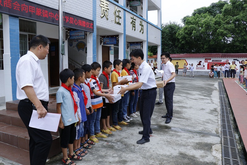 巴马县委统战部携深圳市南京商会向甲篆镇中心小学捐赠爱心物资