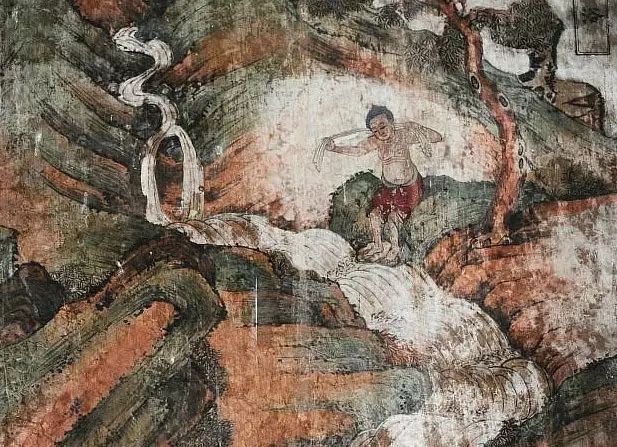 山西平遥镇国寺三佛楼壁画