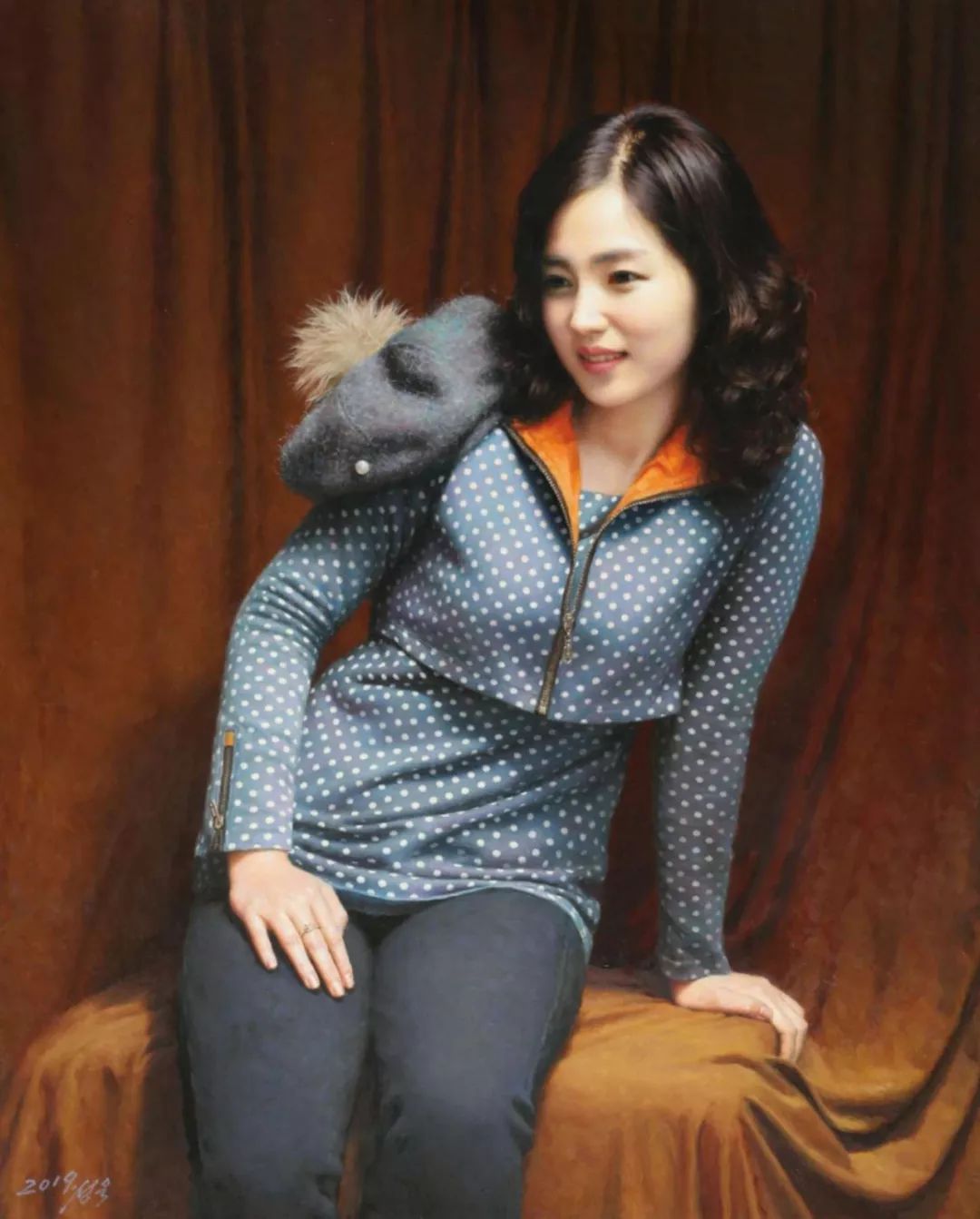 裴明勋,尺寸:114x70cm▲作者:梁升国,尺寸:163cmx88cm▲作品:《花》