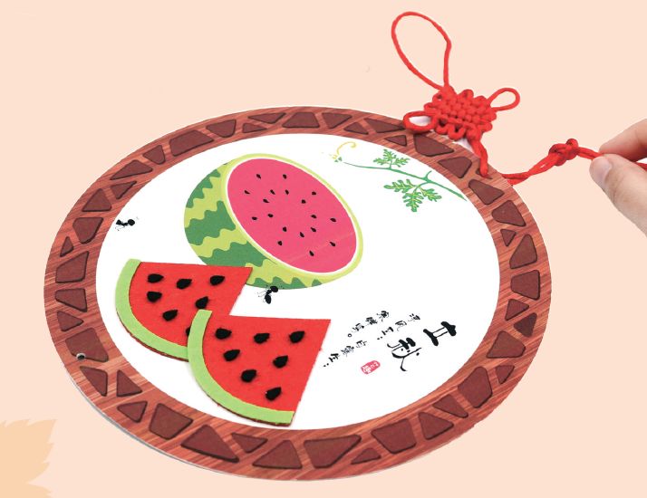 嘟嘟熊手工节气挂件立秋