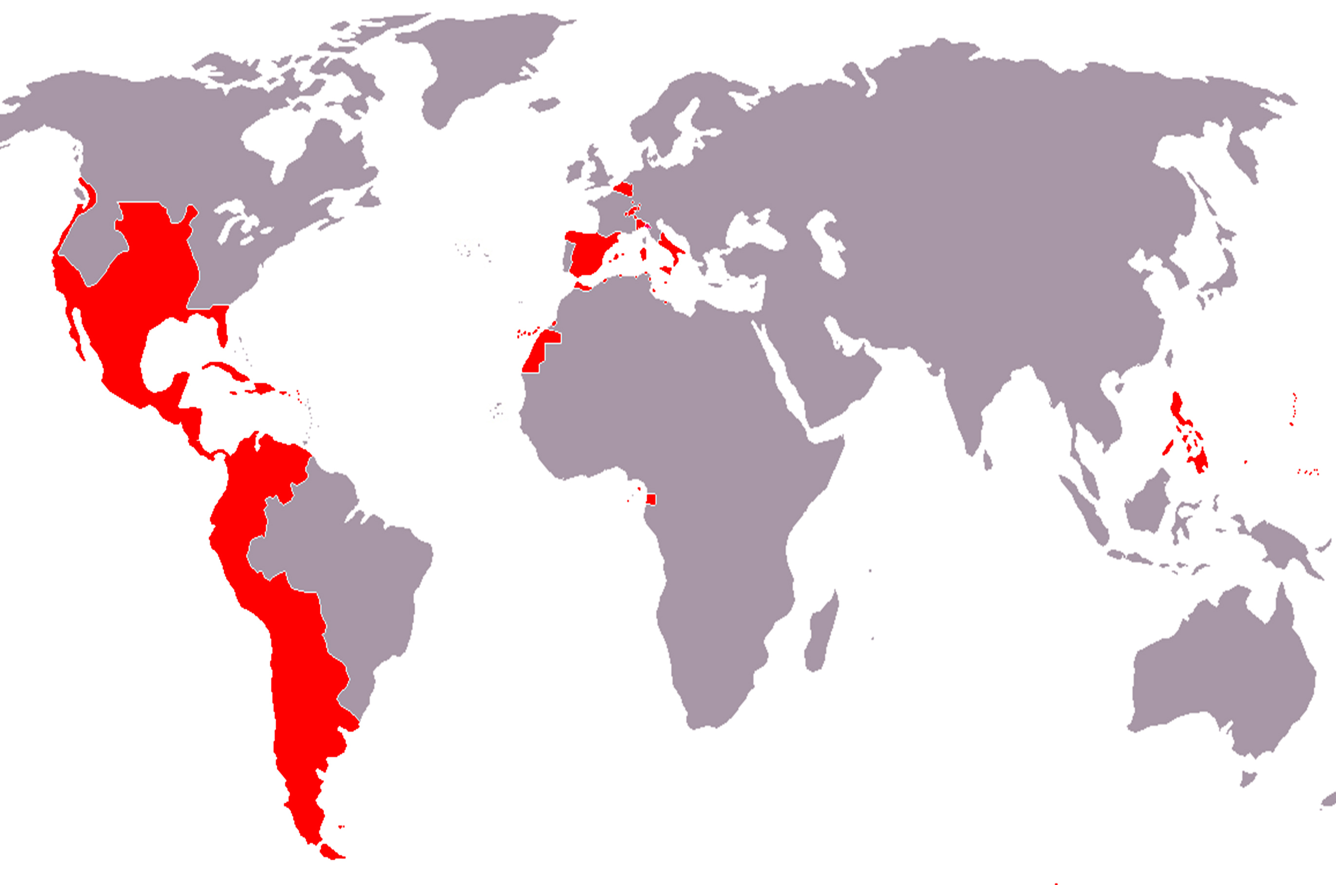 西班牙帝国是世界上第一批真正意义上的全球帝国和殖民帝国之一,也是