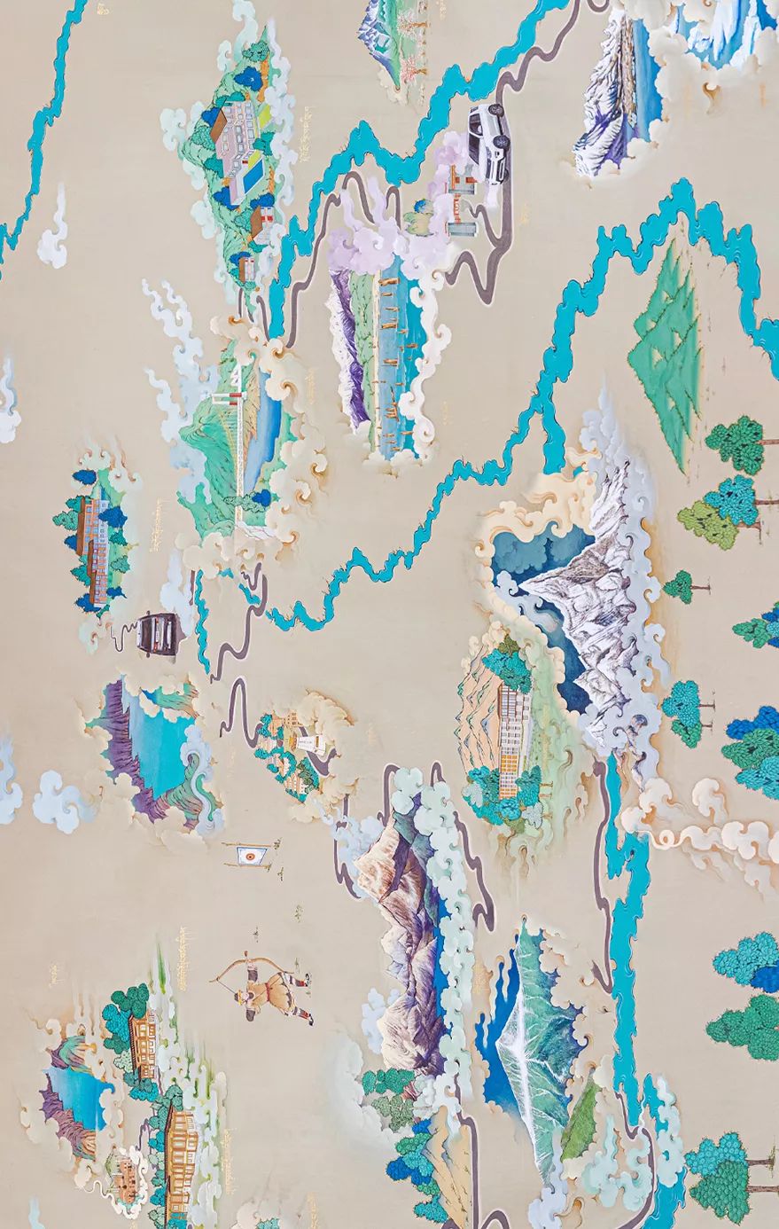 衢州恒龙藏地密码10米巨幅唐卡再现千里江山图